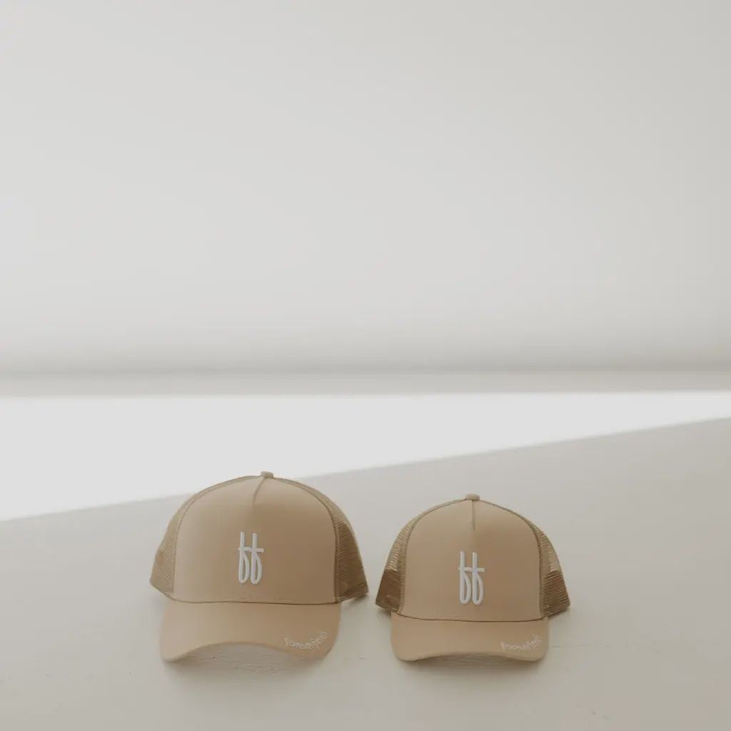 Children's Trucker Hat | ff Tan