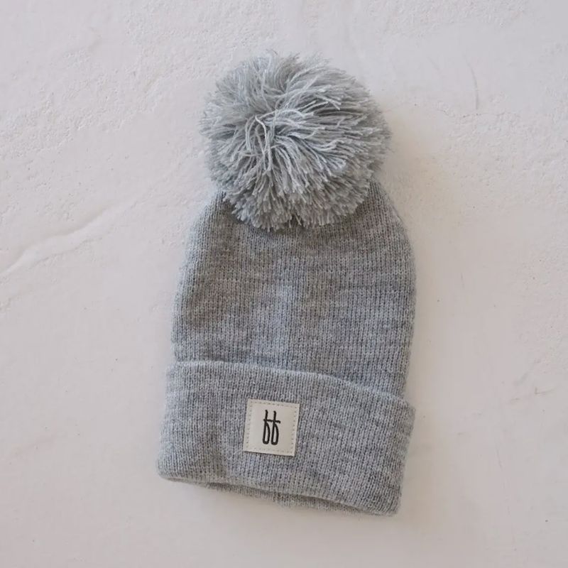 ff Knit Pom Top Beanie | Grey