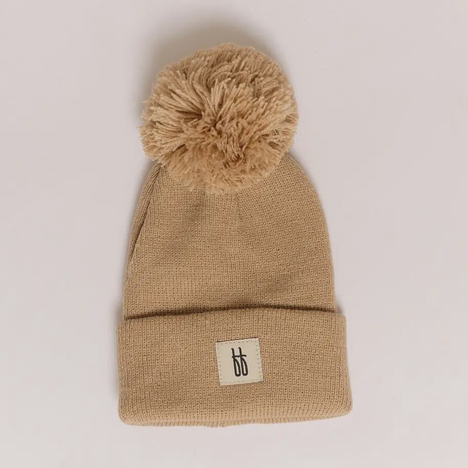 ff Knit Pom Top Beanie | Taupe