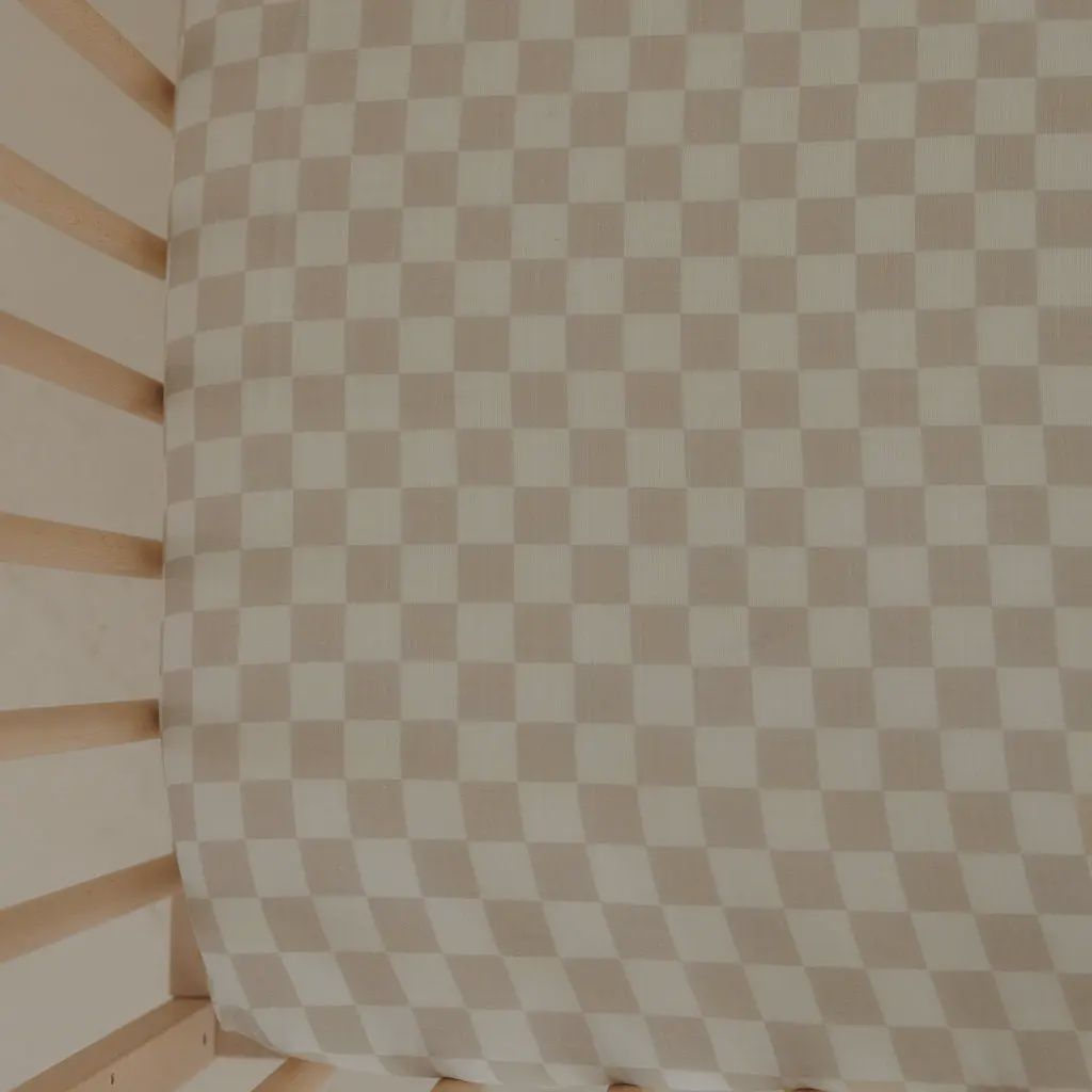 Muslin Crib Sheet | Checkerboard