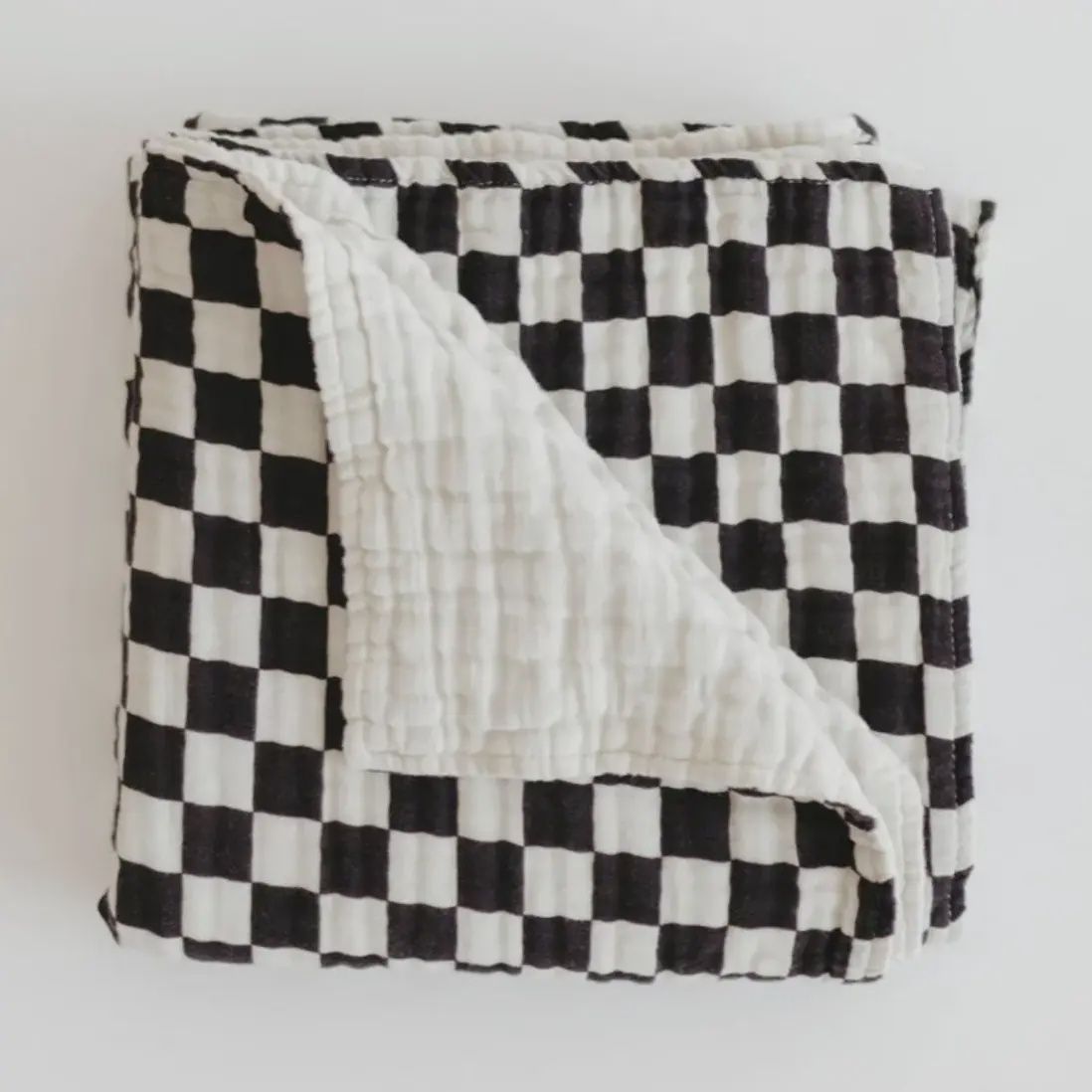 Muslin Quilt | Black &amp; White Checkerboard