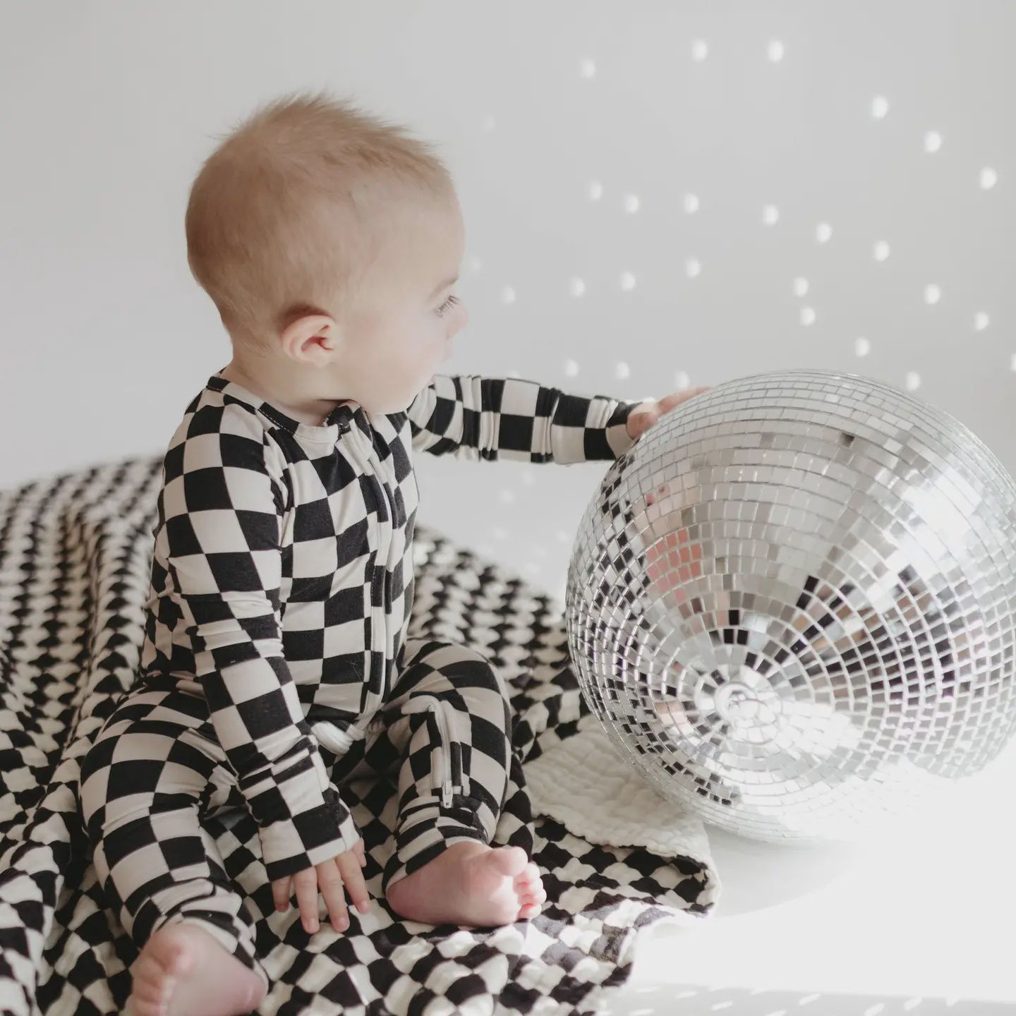 Muslin Quilt | Black &amp; White Checkerboard