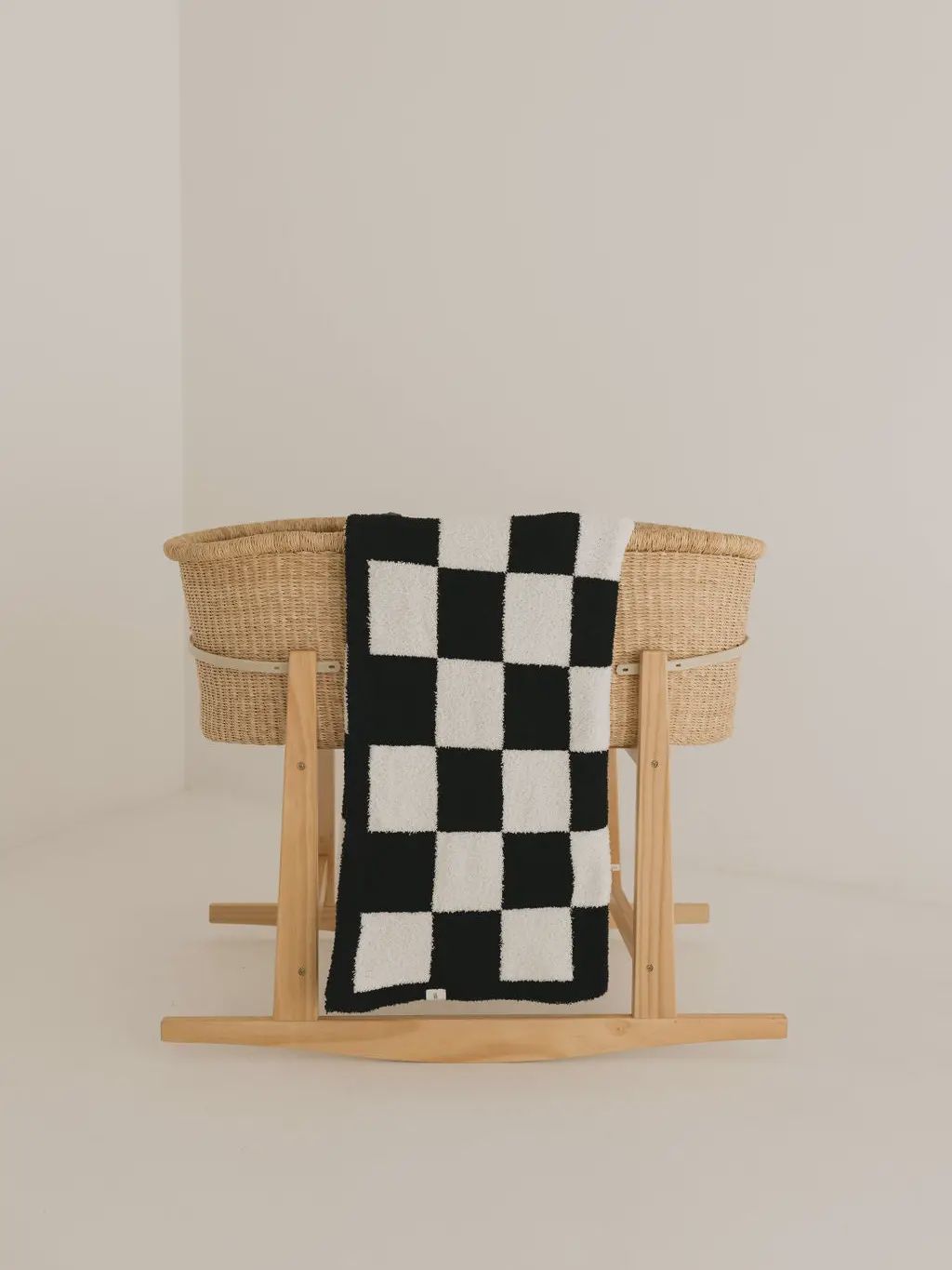 Plush Blanket  | Black &amp; White Checkerboard