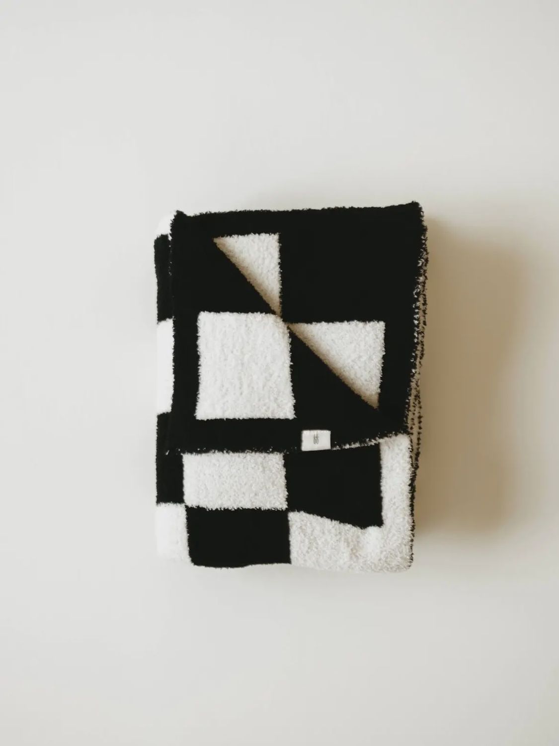 Plush Blanket  | Black &amp; White Checkerboard