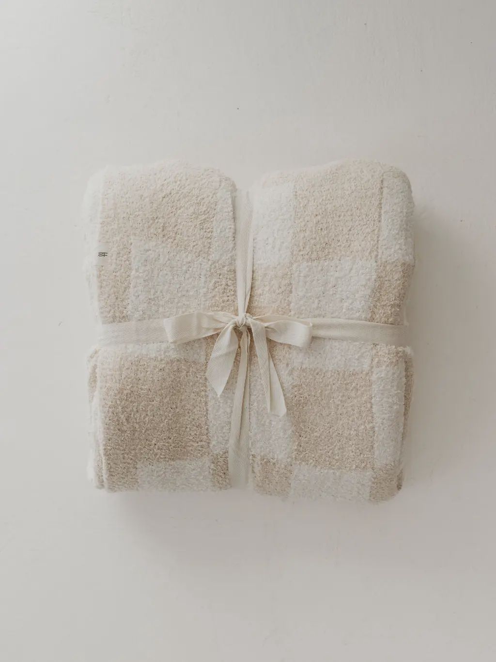 Plush Blanket | Cream Checkerboard
