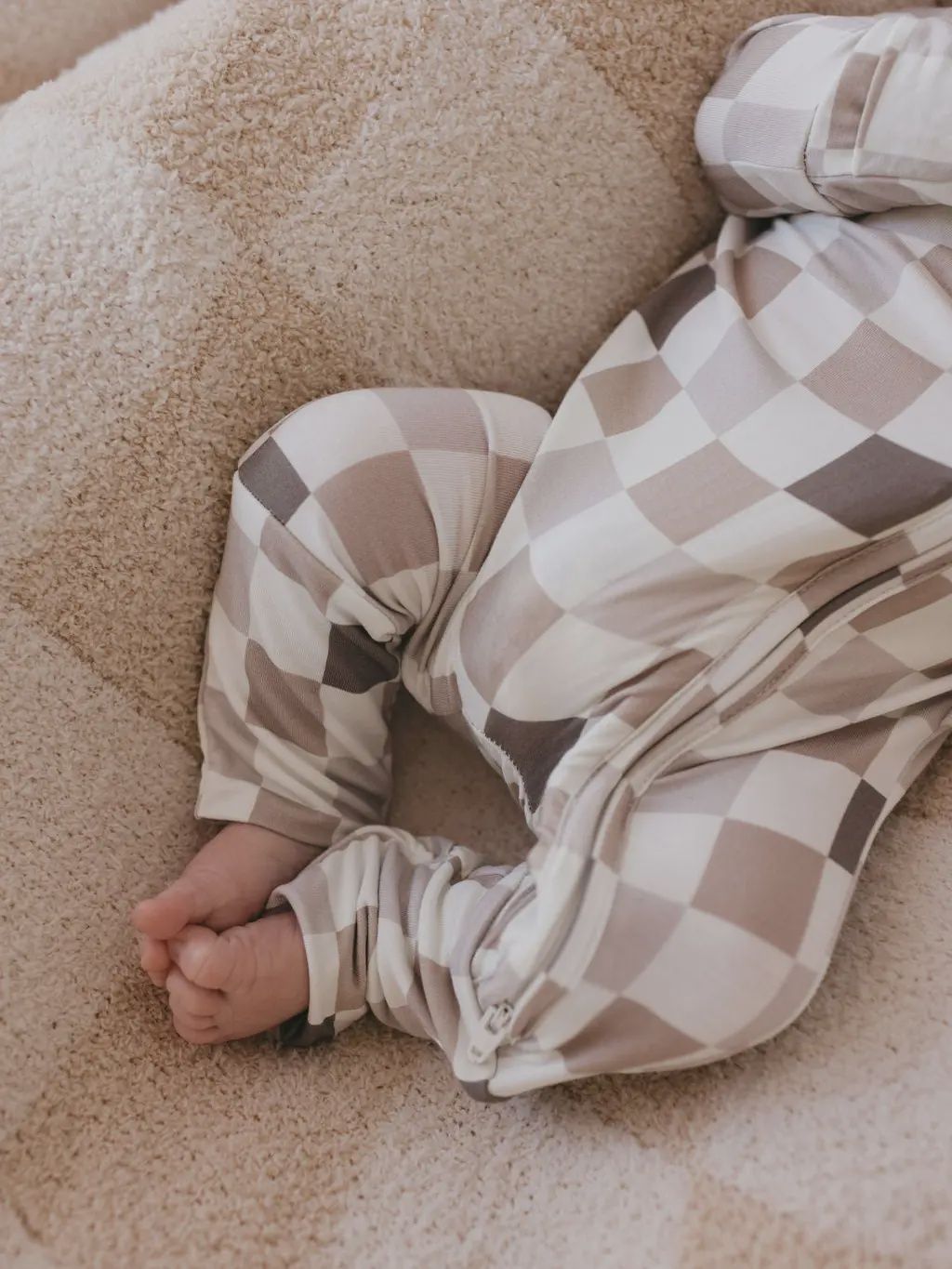 Plush Blanket | Cream Checkerboard