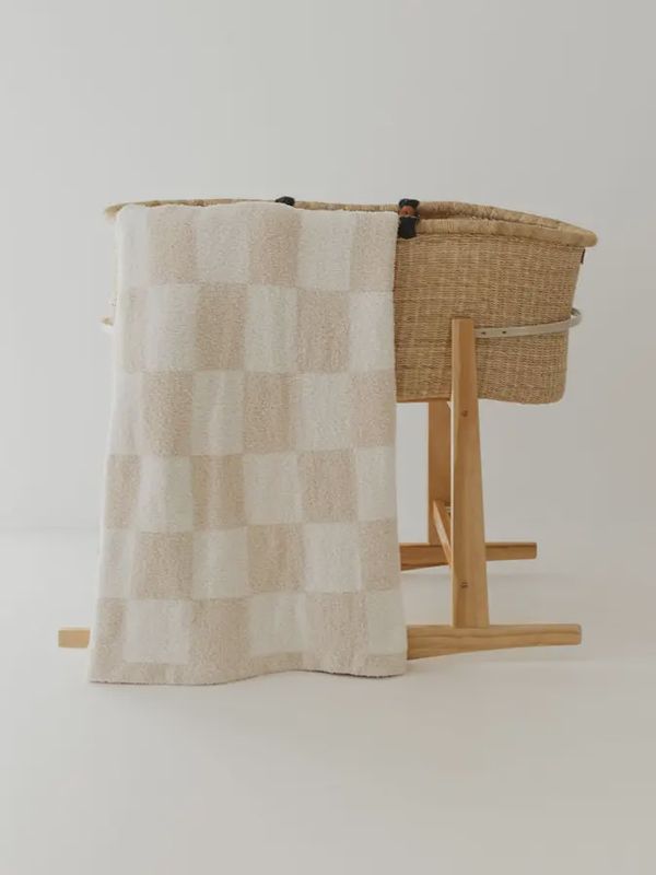 Plush Blanket | Cream Checkerboard
