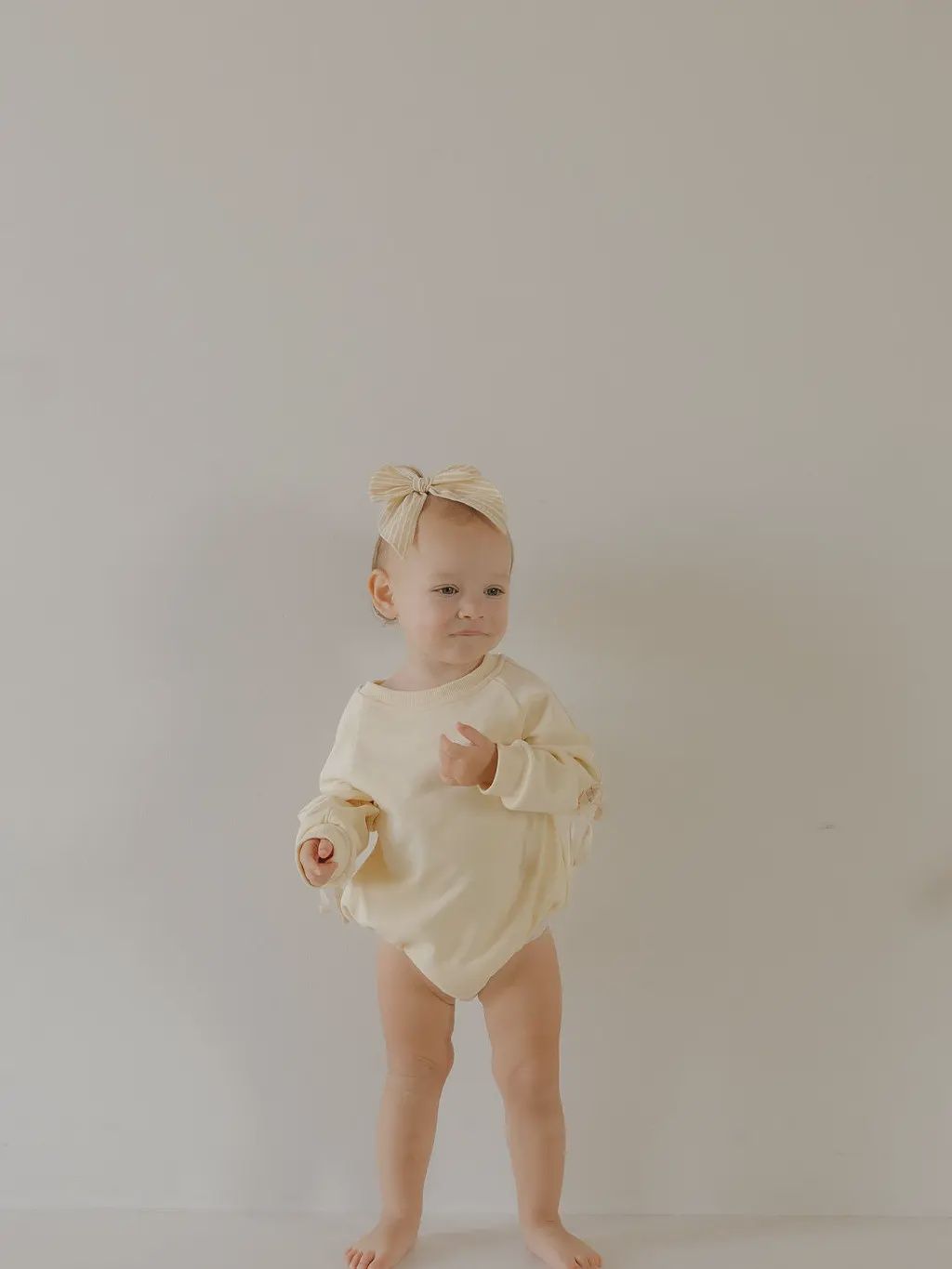 Sweatshirt Romper | Buttercream Bows