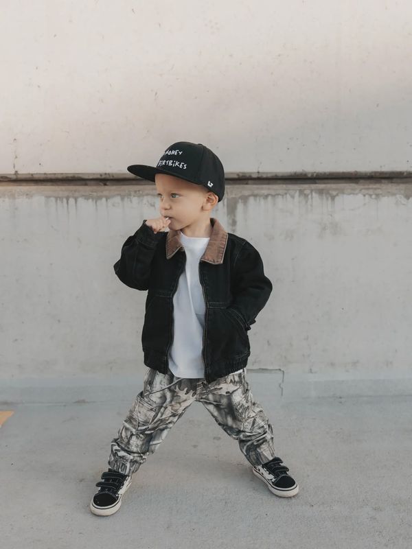 Toddler Black Vintage -Wash Denim Jacket