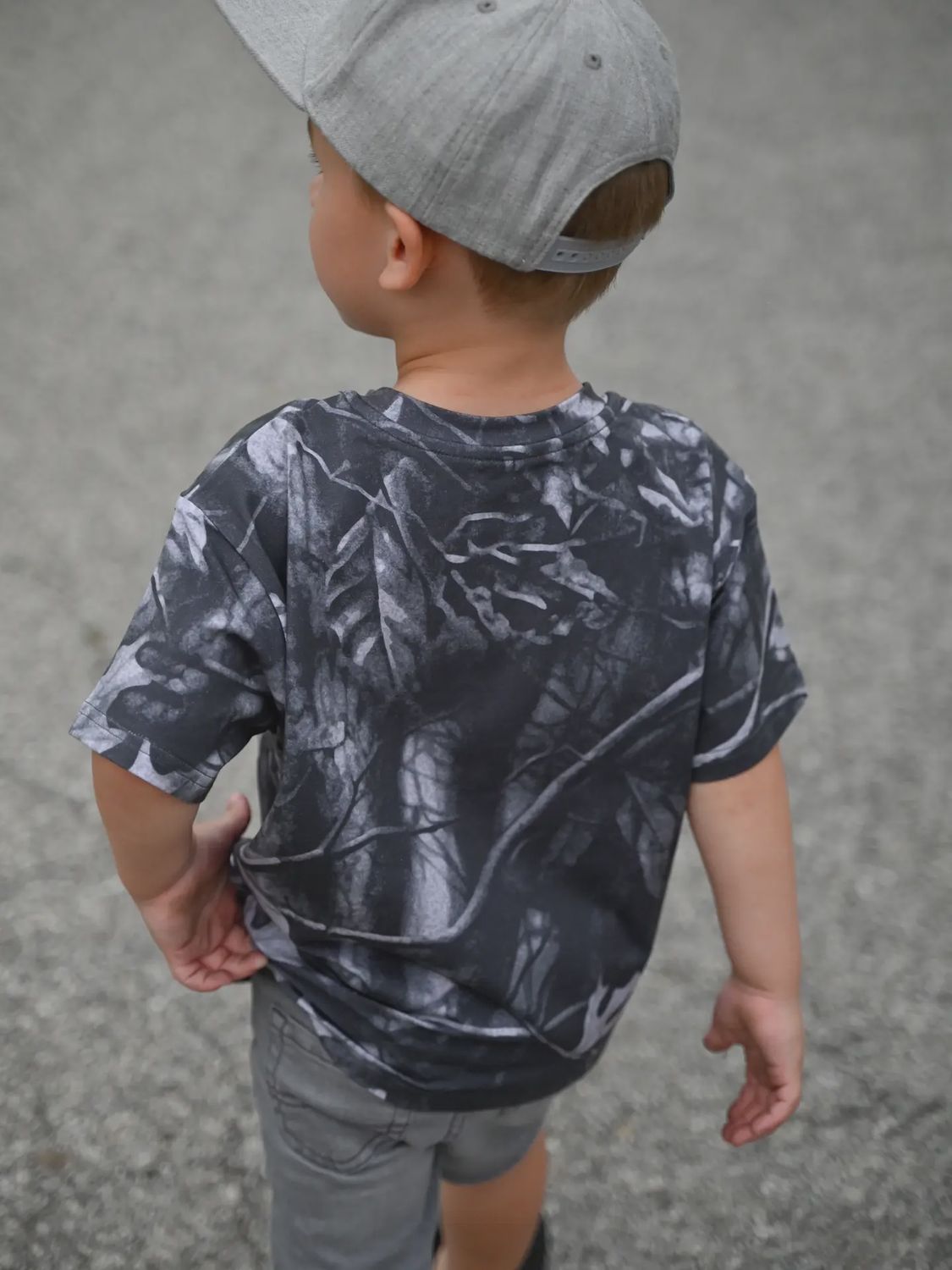 Toddler Camo Tee in Charcoal