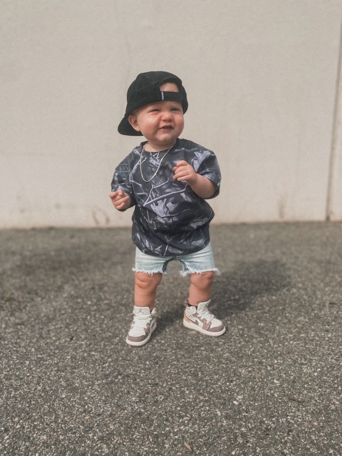 Toddler Camo Tee in Charcoal
