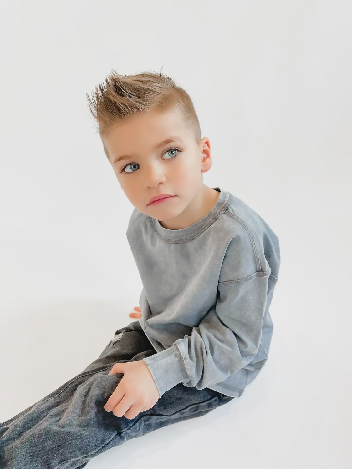 Toddler Sleet Stone-Wash Long Sleeve Tee