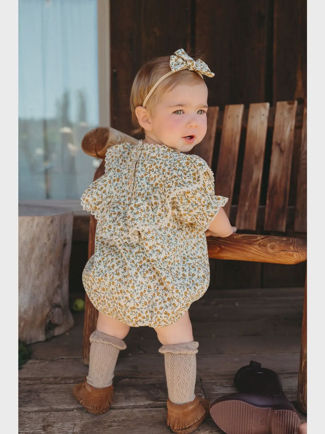 Maisie Mustard Floral Romper