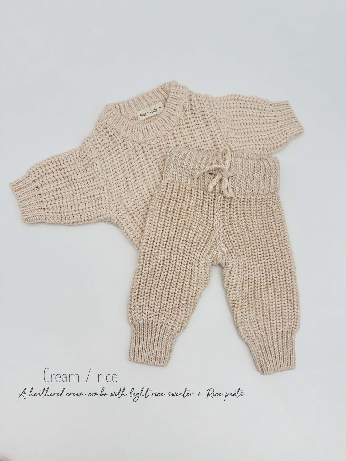 Chunky Knit Sweater + Pants Set