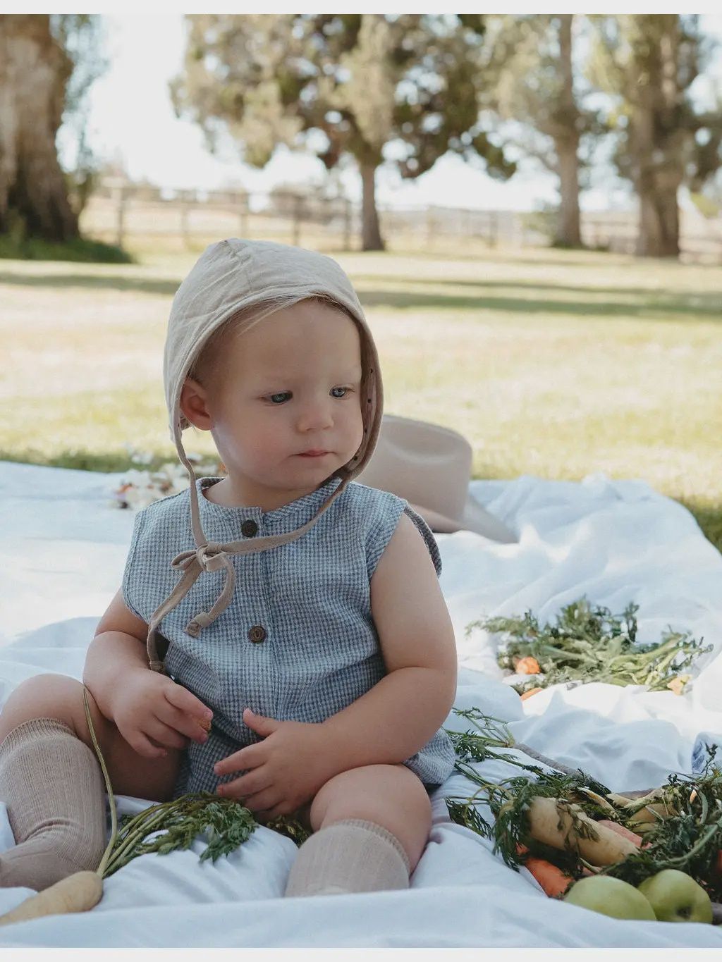 Marco Gingham Romper - Blue Gingham