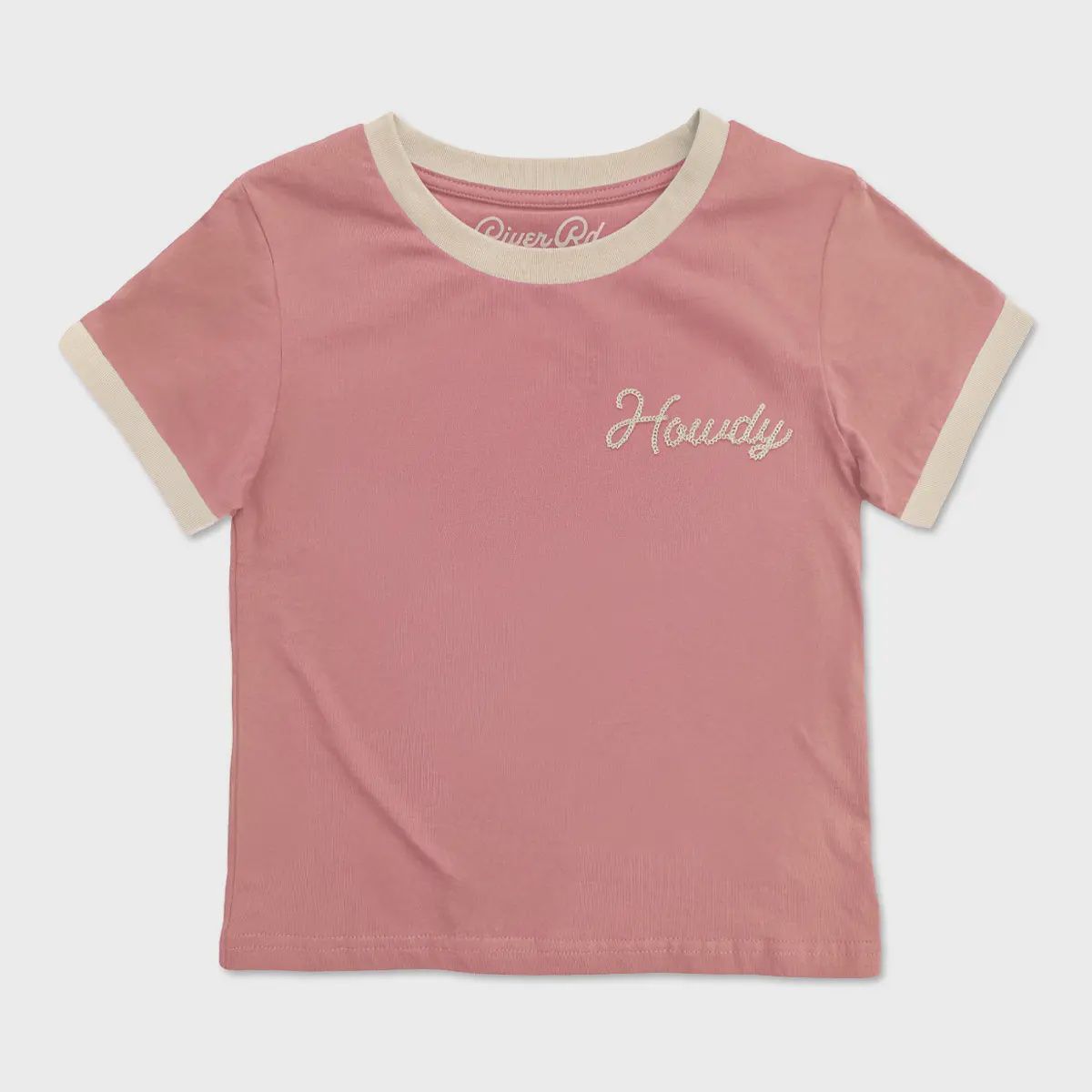Howdy Vintage Ringer - PINK