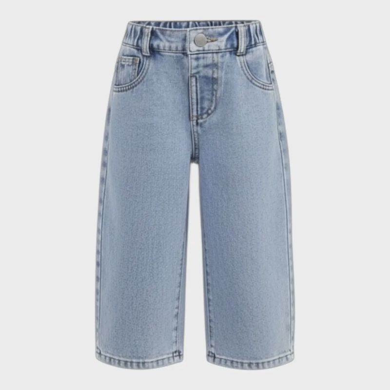 Bow Pocket Wide Leg Jeans
