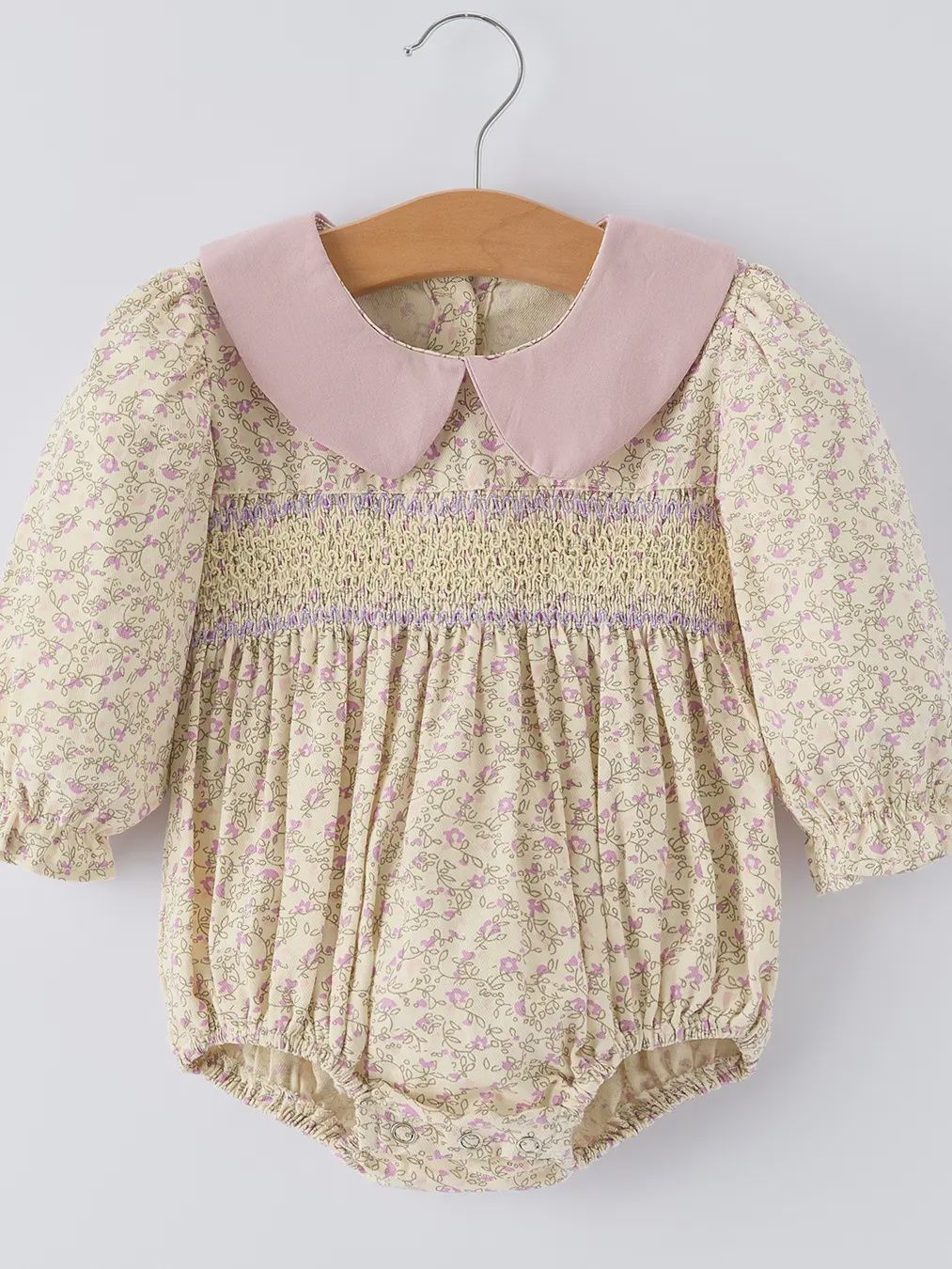 Toddler Girl Vintage Floral Baby Romper