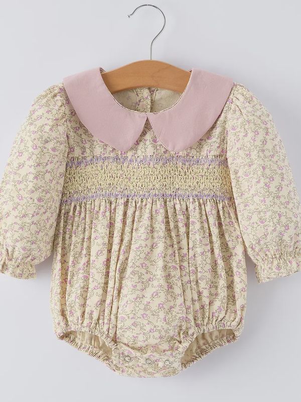 Toddler Girl Vintage Floral Baby Romper