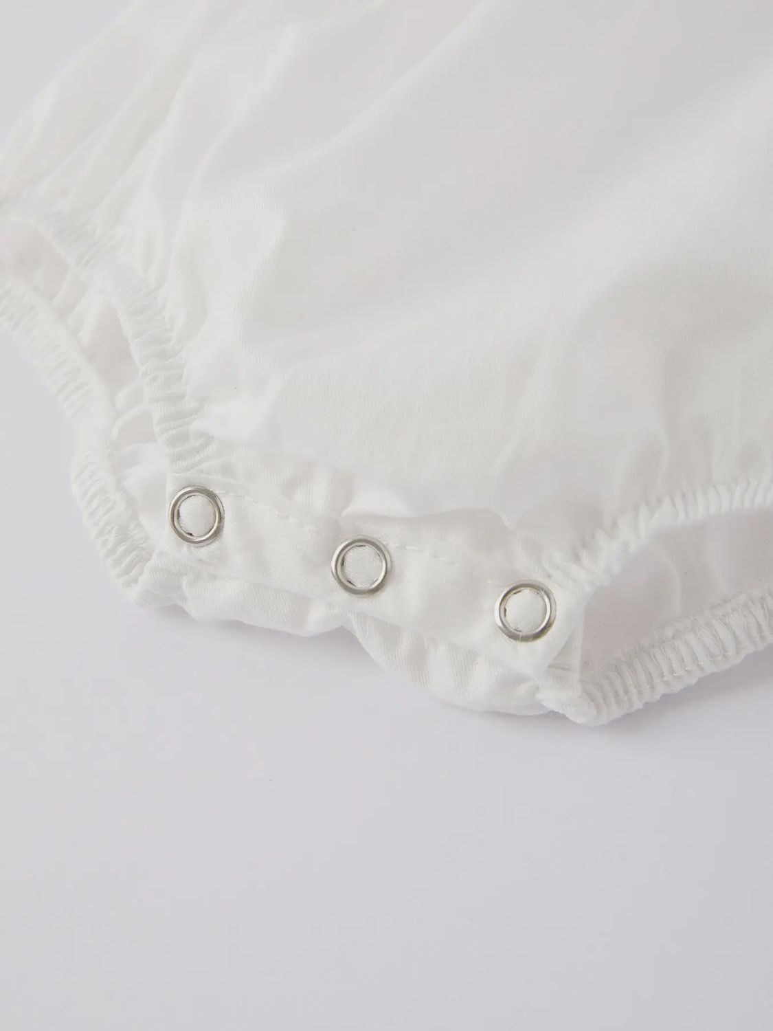 White Smocked Church Christ Bishop Christening Girls Romper