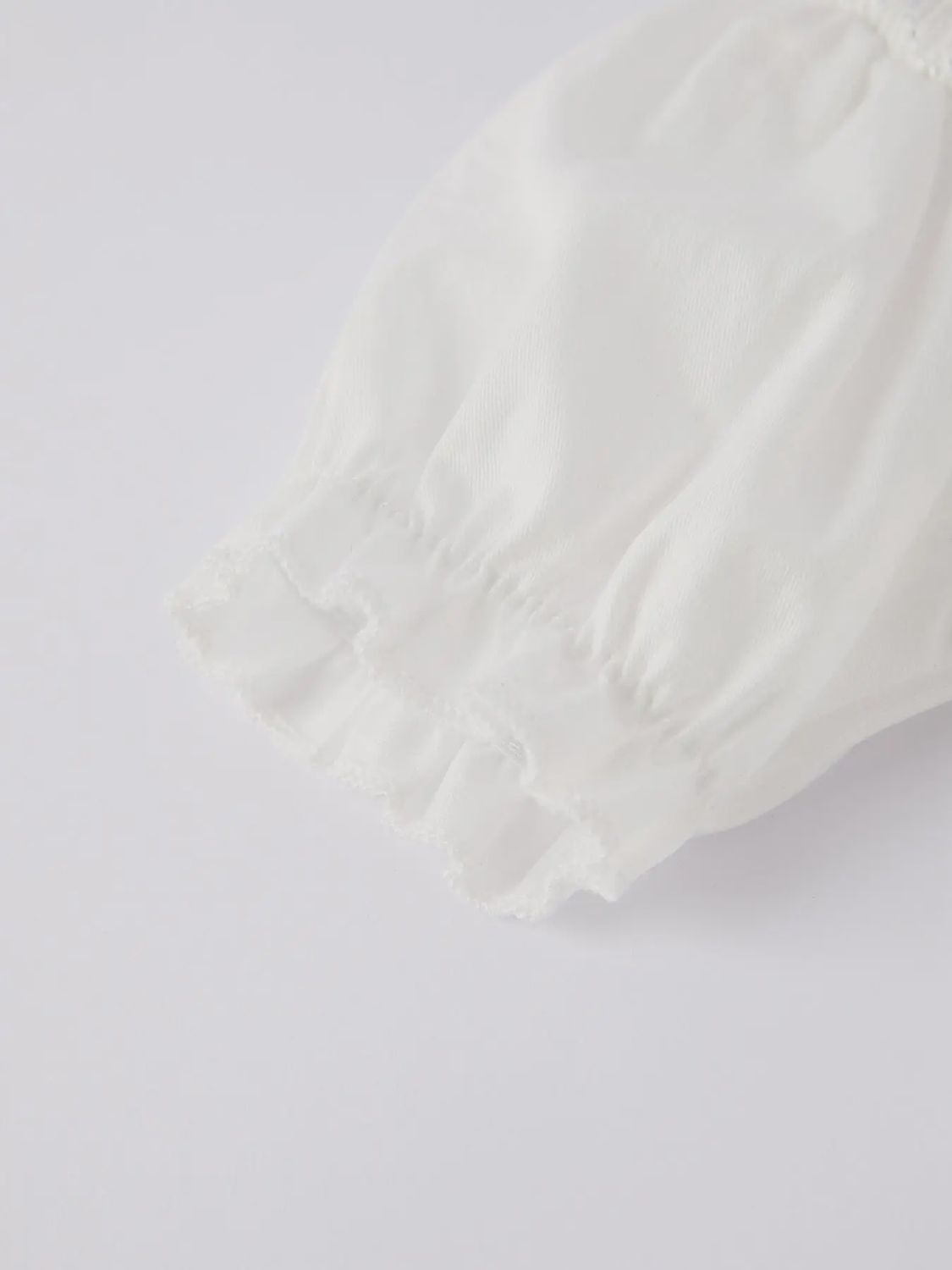 White Smocked Church Christ Bishop Christening Girls Romper