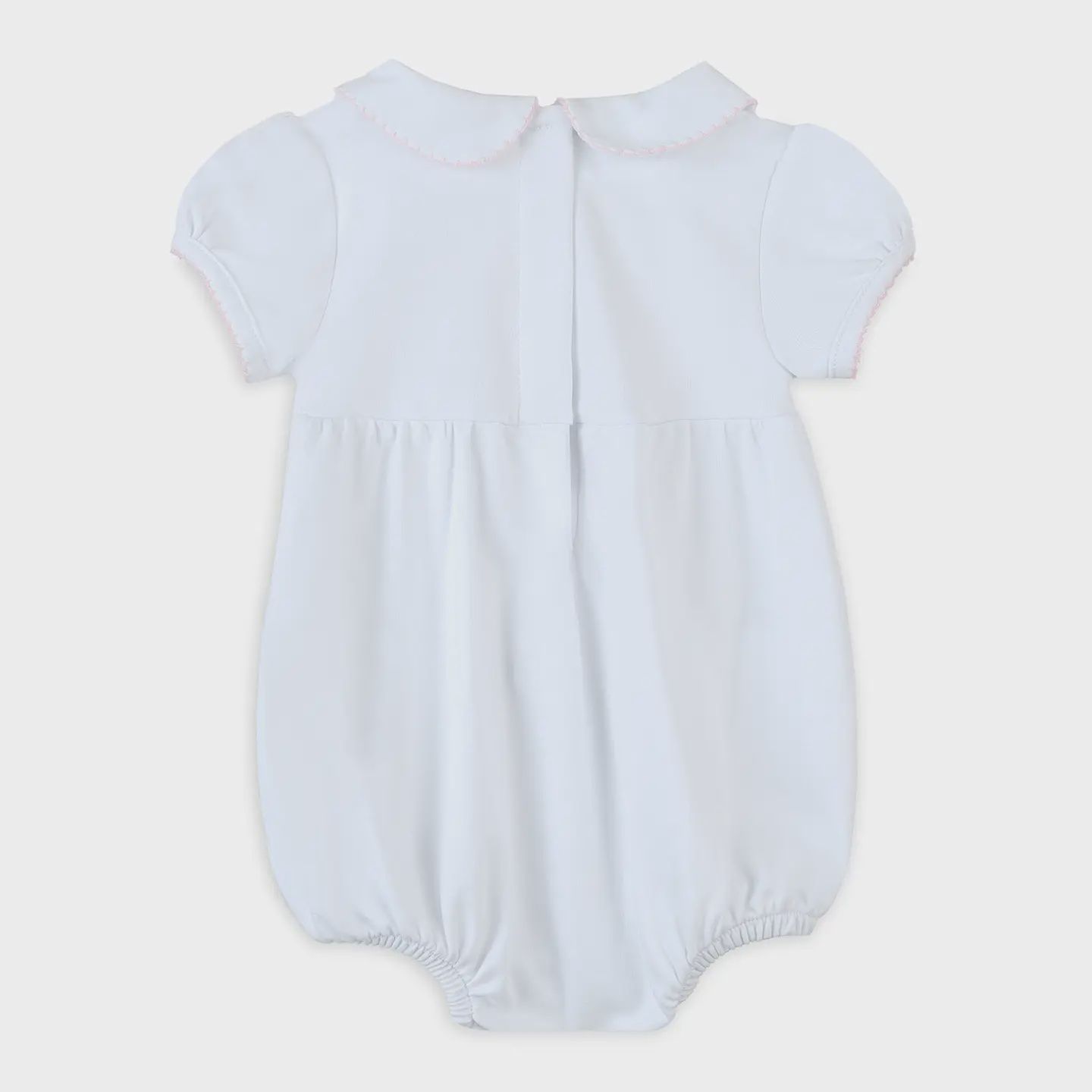 Lizzie's Classics Smocked Short Sleeve Bubble - Pink