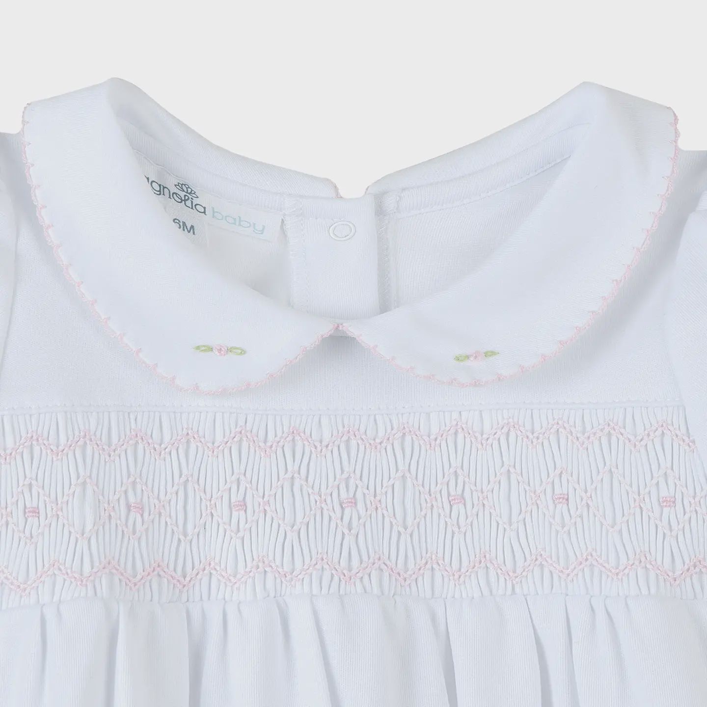 Lizzie's Classics Smocked Short Sleeve Bubble - Pink