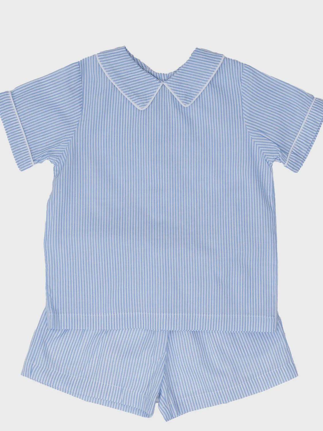 Finn Blue Stripe Short Set