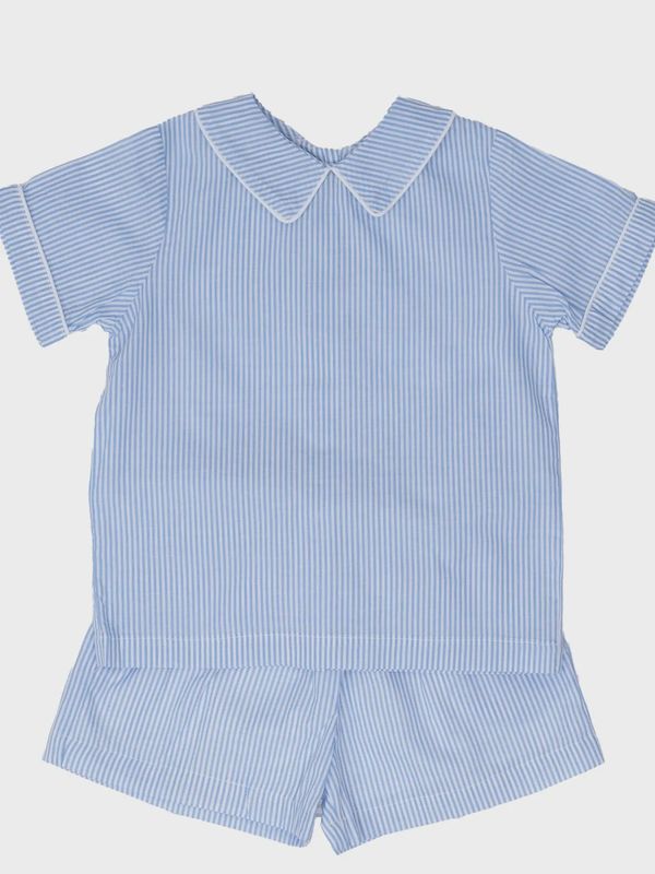 Finn Blue Stripe Short Set