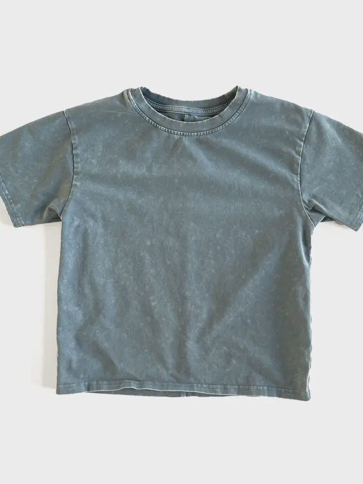 Blue Acid Wash Toddler Tee