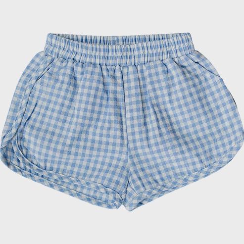 Blue Gingham Shorts