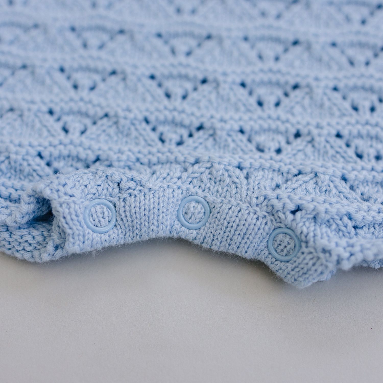 Blue Knit Tank Romper