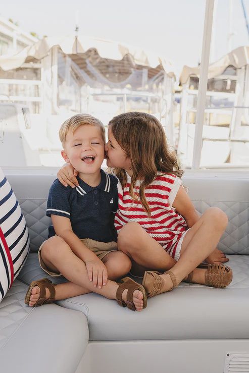 Red Stripe Knit Tank Set Red Stripe Knit Tank Set