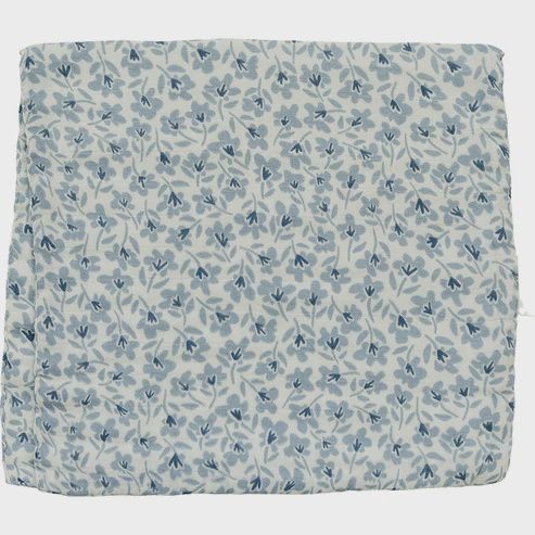 Muslin Burp Cloth, Pattern: Blue Blossom