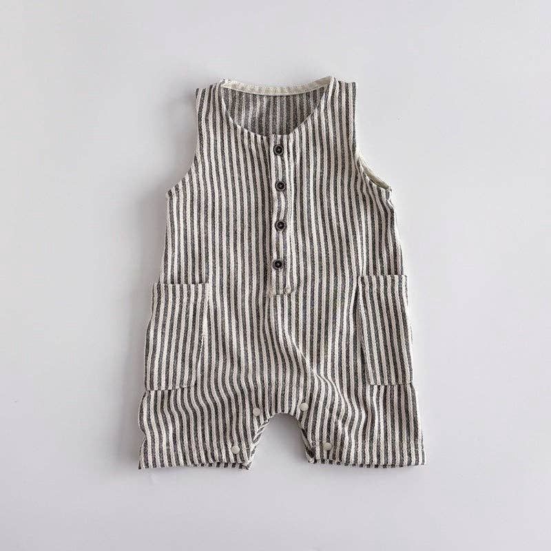 Baby Newborn Striped Sleeveless Romper