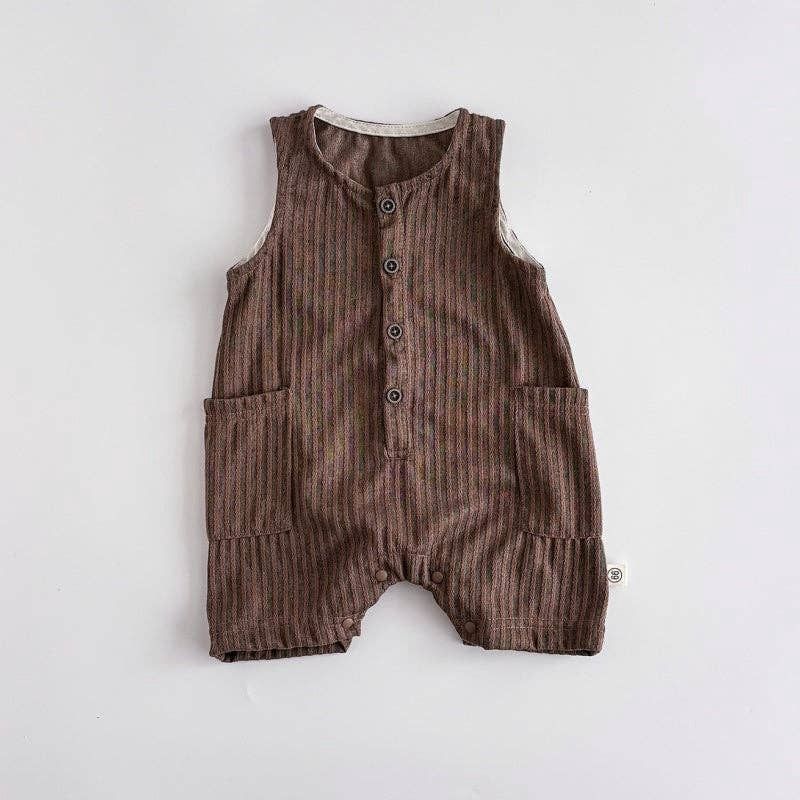 Baby Newborn Striped Sleeveless Romper