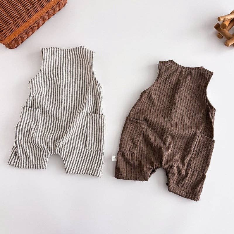 Baby Newborn Striped Sleeveless Romper