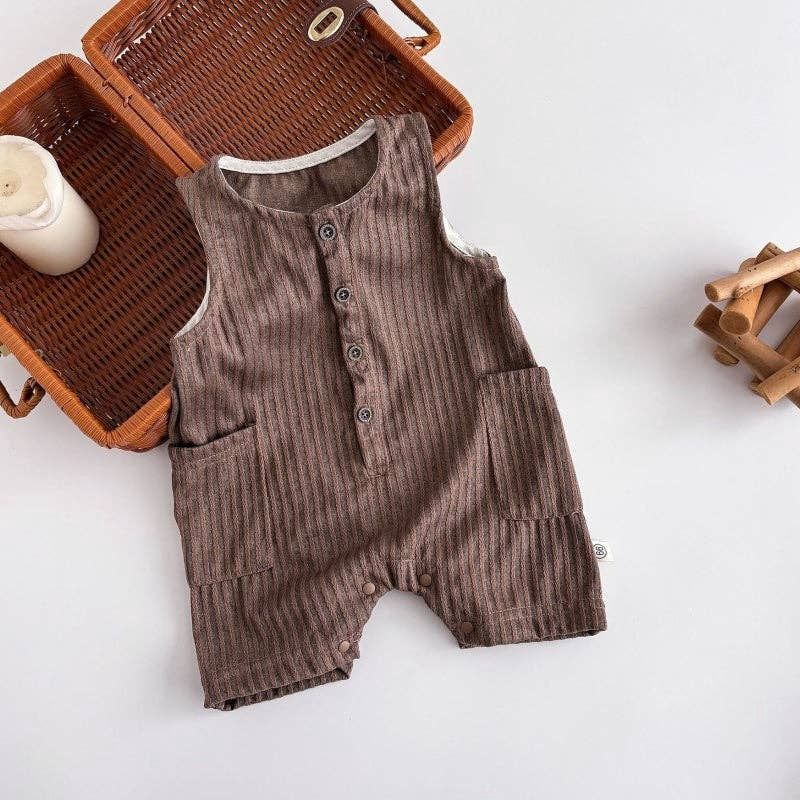 Baby Newborn Striped Sleeveless Romper
