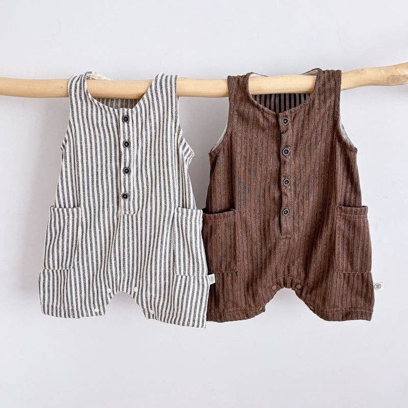 Baby Newborn Striped Sleeveless Romper