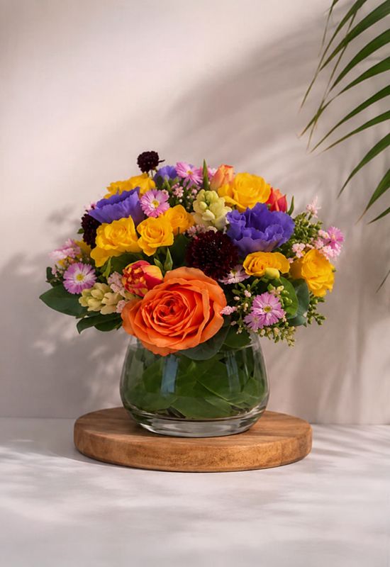 Bright Mixed Vase Arrangements