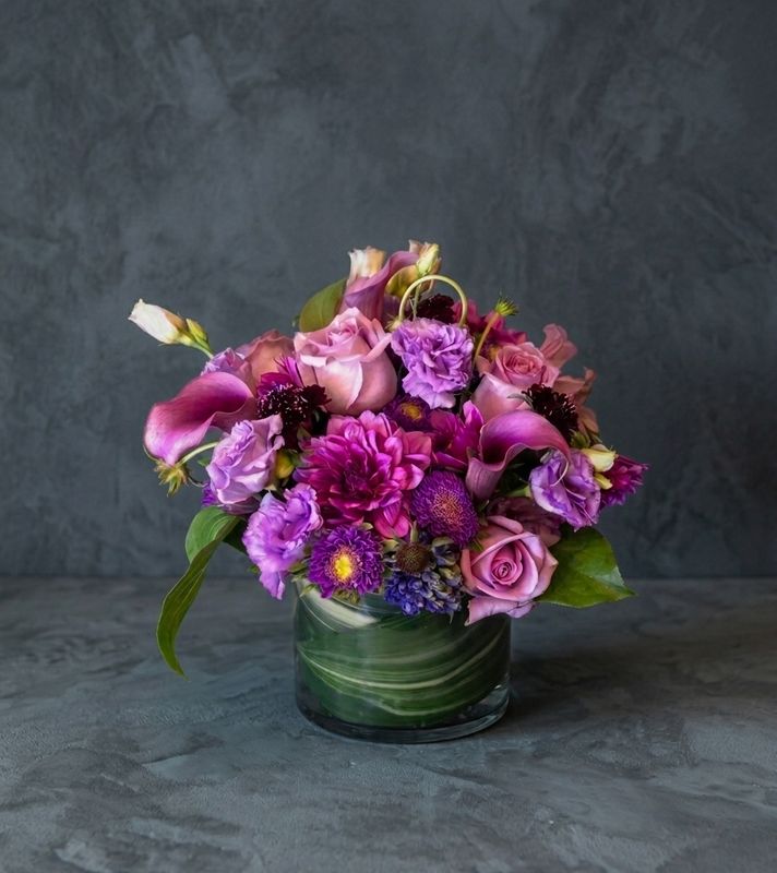 Cool Tones Vase Arrangement