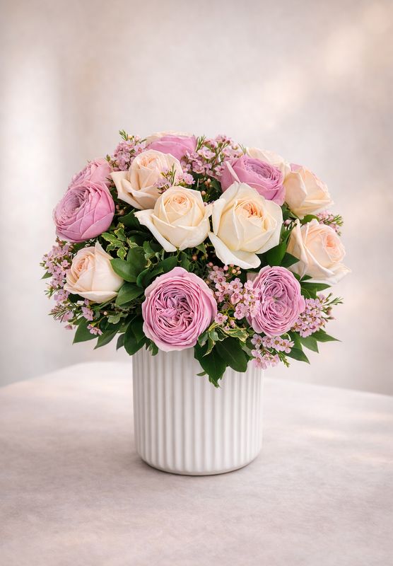 Garden Rose Vase Arrangement