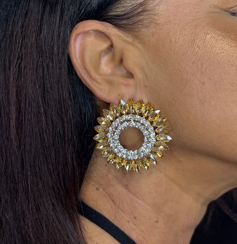 Ringhstone &amp; Gold earring (Amour)