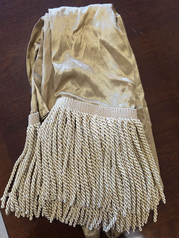 Gold Drape with Gold Bullion Fringe Trim
