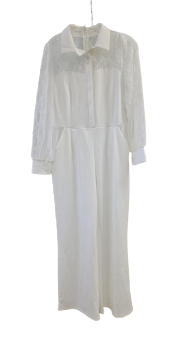 White Lace Top Jumpsuit