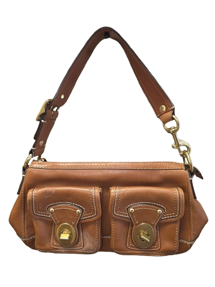 Coach  Cognac Butterscotch Double Turlock Legacy Shoulder Bag