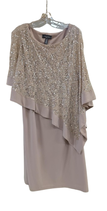 R &amp; M Richards sequined cape sheath dress