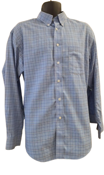 Roundtree &amp; Yorke Long Sleeve Shirt (Mens) Light Blue