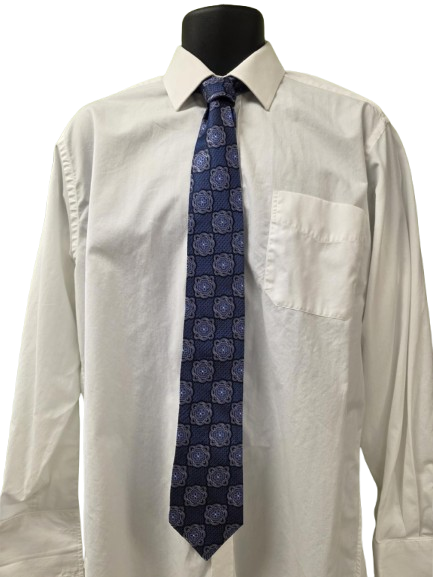 Blue geometric tie from the Colours by Alexander Julian