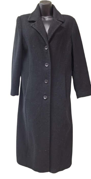 Forecaster of Boston black wool and cashmere blend long coat